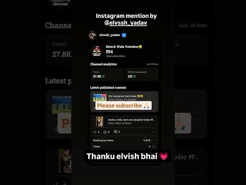 Elvish Bhai Mentioned me on instagram story please subscribe elvish army #elvish  #elvisharmy #new