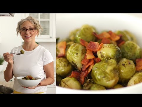 Brown-Sugar-and-Bacon-Glazed Brussels Sprouts- Everyday Food with Sarah Carey