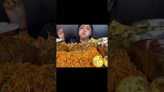 CHICKEN KEMMA BIRYANI WITH EGGS #mukbang #foodies #hungrymukbangers #eatingshow #mukbangers