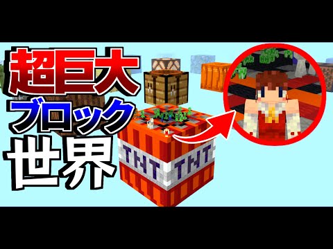 【Minecraft】全てのブロックがデカすぎる世界でサバイバル!!【ゆっくり実況】