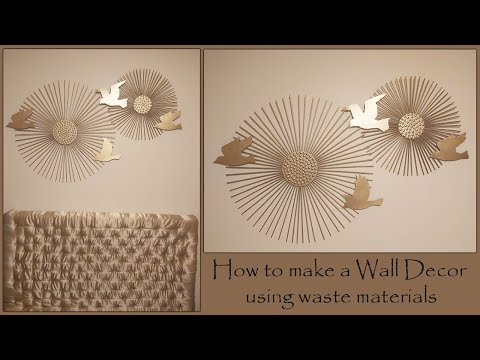 How to make a Wall Decor using waste materials ll Best out of waste ll Home Decoration Idea in Tamil