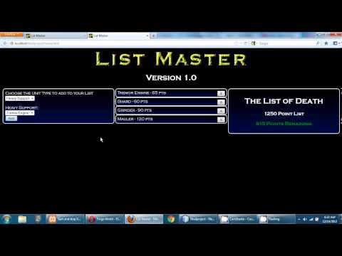 New List Master Beginnings