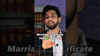 Arya samaj mandir Marriage certificate is not valid ?