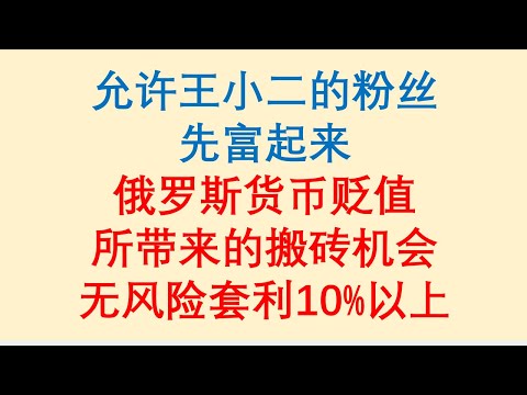 俄罗斯货币贬值所带来的搬砖机会，无风险套利10%以上