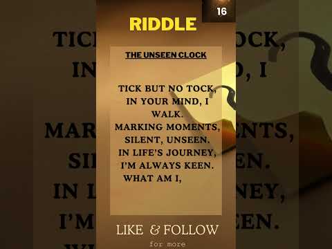 The unseen clock | English riddle | Find the answer - Who am I? #shorts #DG riddle #riddles #quiz