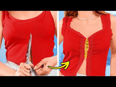 DE ABURRIDO A FABULOSO: ¡TRANSFORMACIONES DE ROPA QUE DEBES PROBAR! ✂️👗