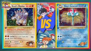 Brock Vs. Misty - Pokémon Gym Heroes Theme Deck Battle!