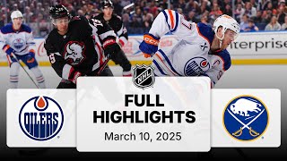 NHL Highlights | Oilers vs. Sabres | March 10, 2025