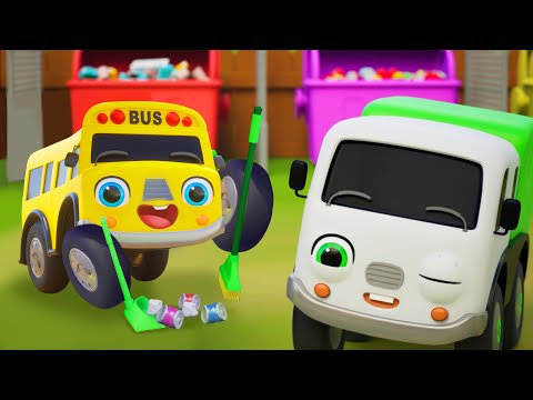 Let's Sorting Garbage Together | Funny Times | Clean Up Time | Nursery Rhymes & Kids Song - Baby Car