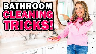 How to Clean LESS! 5 Easy Bathroom Cleaning Tricks that Save You Time.