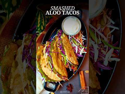 Aloo tacos | Smashed Aloo Tacos | Smashed Aloo Tikki Tacos | Smashed Potato Tacos | #shorts