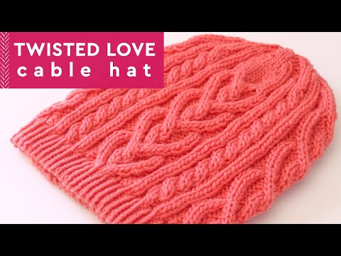 Twisted Love 💖 Heart Cable Knit Hat Pattern