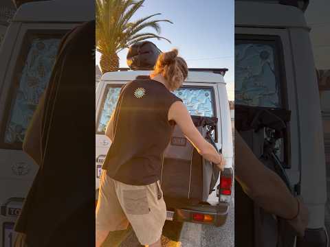 Love having the trash outside the car or even storage #organization #vanlife #smart #diy #carlife #u