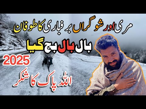 Stormy snowfall in murree vs shogran | Murree live today | Shogran Valley 2025| Grip on travel