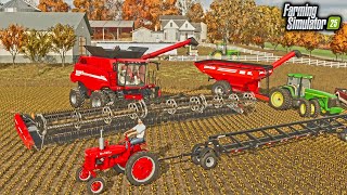 FIRST DAY OF BEAN HARVEST ON IOWA MAP! (80 BUSHEL BEANS) | FS25