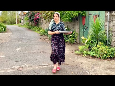 Daily Routine Village Life of Iran | Cooking Sholeh Zard and Sharing with Neighbors |Village Cooking