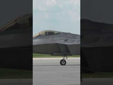 F-22 Raptor Takeoff Prepare and Engine Sound