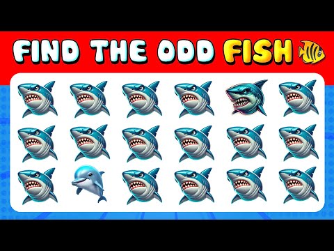 190 Puzzles for GENIUS | Find the ODD One Out 🐠 🐟 Fish Edition Quiz 2024 | Quiz Lion