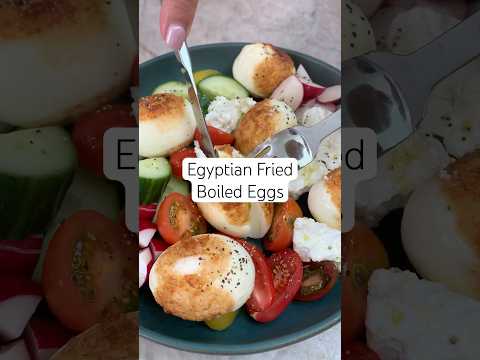 Egyptian Fried Boiled Eggs will Blow Your Mind! #shorts #friedeggs #brunch #egyptianfood #eggrecipe