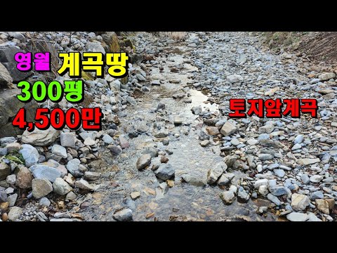 (영월)산골 계곡땅/300평/4,500만원/전기및먹는물 인입수월/평탄지/영월부동산매매/영월계곡땅/산솔면토지