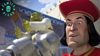 Shrek Arrives at Duloc and Beats Down Farquaads Men | Shrek