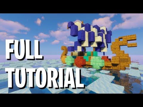 Minecraft Tutorial: How To Build A Viking Boat!