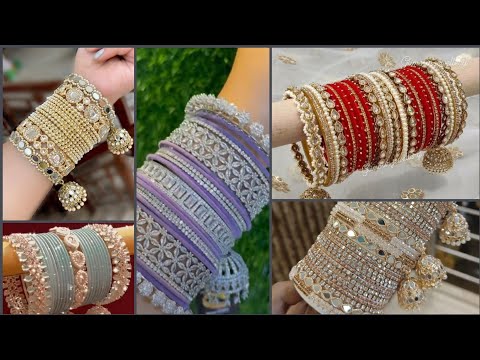 charming bangles set with jhumki|| pearl bangles set|| jhumki k Sath churiyan