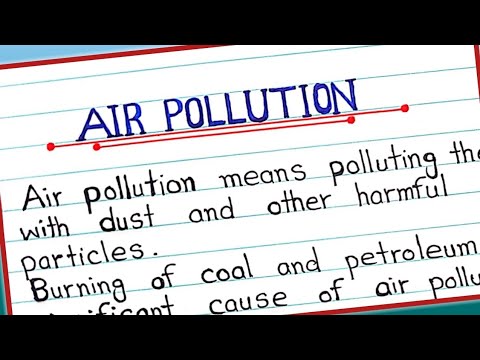 5 lines essay on Air pollution || Essay on air pollution in English