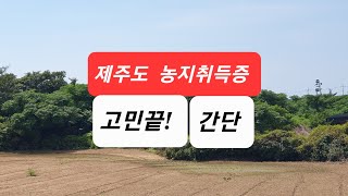 농지취득(주말체험영농) 제주도농지.  한방에 깔끔 해결(간단)