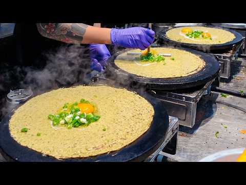 5 Kinds of Best Taiwanese Omelette Pancake Making / 5種超美味台灣蛋餅 - Taiwan Street Food