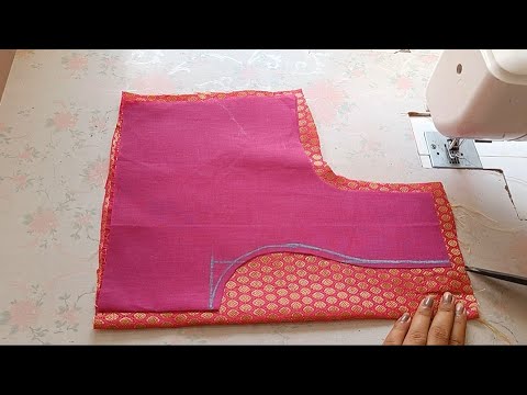 Simple And Easy Lace Work Blouse Design | Stylish blouse back design cutting and stitching 2024