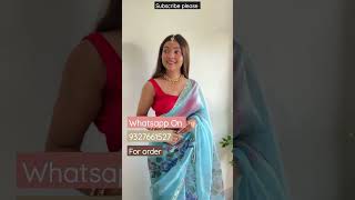 Floral work organza saree #saree #trending #short #shorts #reels #viral #fashion #instagram #india