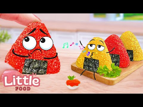 [Special McDonald's Recipe] Colorful Fried Salmon Onigiri Feast ❤️ Fast Food Recipe From Little Food