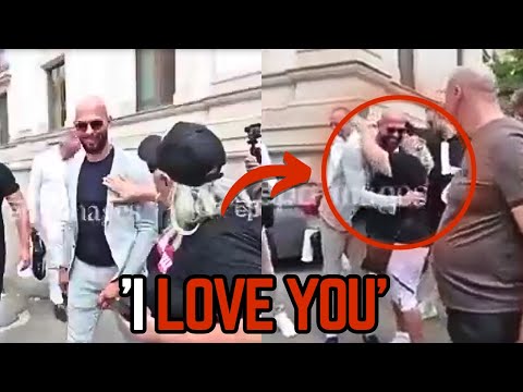 Andrew Tate Hugged by a Crazy Fan Outside Court (NEW Video)