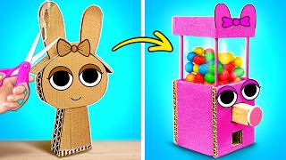 DIY CARDBOARD SPRUNKI CANDY MACHINE 🩷🍬 PAPER CRAFTS FOR YOU