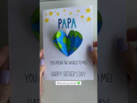 Cute card for Fathers Day 💙 Cricut craft channel UK gift idea #cricut #cricutuk #diycrafts