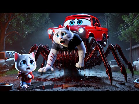 Kittens and Parents😿 revenged by Monster Car🚘 #cat #ai #catlover #catvideos #cutecat #aicat