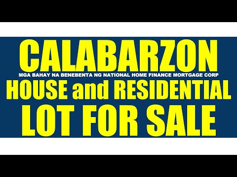 CALABARZON HOUSE and RESIDENTIAL LOT for SALE from NHFMC