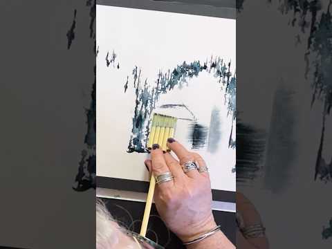 Watch the Magic of Watercolor Spatter Techniques Come to Life! #shorts