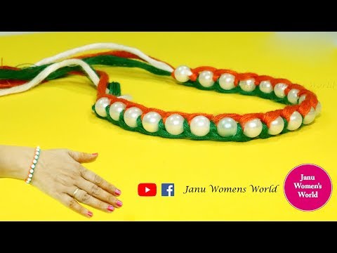 TriColor Wrist Band Making at Home II Independence day Special Hand Band - Janu Womens World