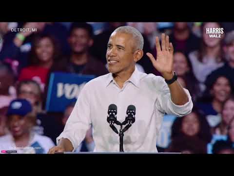 Obama Raps Eminem Lose Yourself After Eminem Introduction At Kamala Harris Detroit Rally