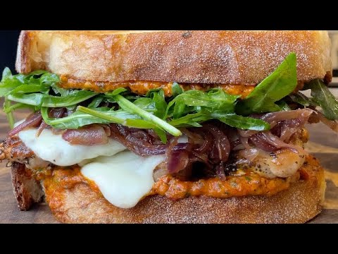 Viral Chicken Sandwich Recipe | Red Pepper Pesto