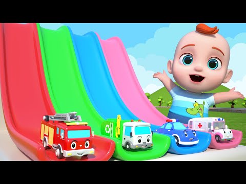 Learn Vehicles with Slide | Boo Boo Car Song | Leo Nursery Rhymes | Leo Nursery Rhymes