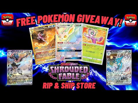 🔴Live - Free Giveaways! Pokémon Cards & Rip & Ship Store!