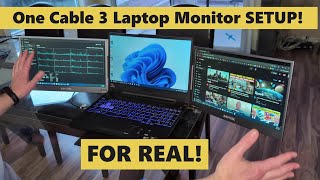 Most Advanced YET simple to set up 3 monitors for Laptop by Arviteck #founditonamazon