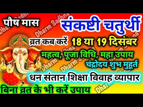 Sankashti Chaturthi Kab Hai । पौष संकष्टी चतुर्थी 2024 कब है । Sankashti Chaturthi December 2024 ।