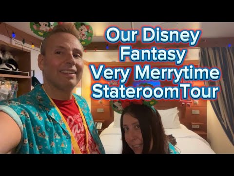 DISNEY FANTASY CRUISE!! Very Merrytime Magical Porthole Stateroom Tour!!