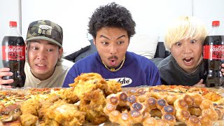 【チートデイ】ダイエット3人組が久々に爆食いしながら最近の事話してみたwww