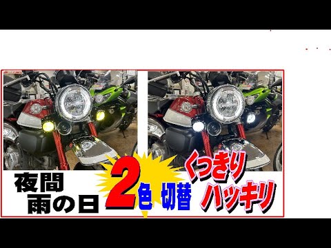 モンキー125　展示　福岡　２灯切替タイプ　効果絶大　CB-01フォグランプを取付け。最近はよくご用命をお受けいたします。　【ホンダバイク福岡、春日　バイパスホンダ】