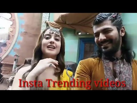 Tunishasharma Aka Mariam on Set of Alibaba Daastan E Kabul Full Masti with Ali sheezan Khan love❤️